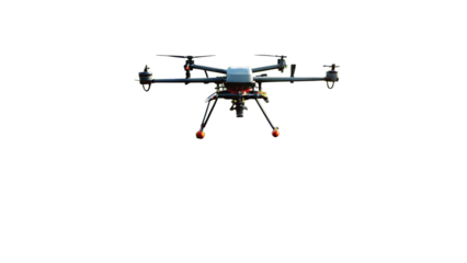 Drone flying in the sky isolated on transparent background modern unmanned aerial vehicle technology