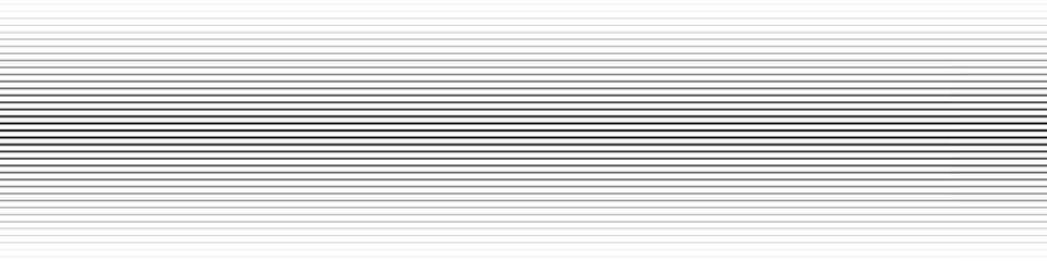 Obraz premium Horizontal line pattern. From thin line to thick. Parallel stripe. Black streak on white background. Straight gradation stripes. Abstract geometric patern.