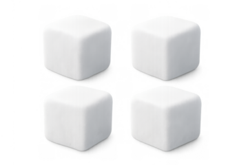 Sugar cubes set creating 3d product icons, food ingredient, seasoning, isometric view, white sweetness