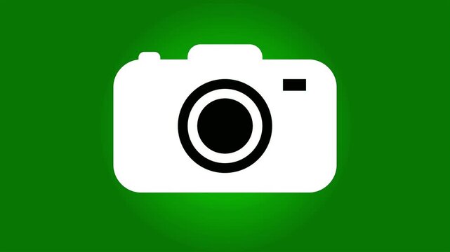 Digital camera icon with a lens and flash is a symbol of modern photography technology