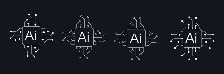 Futuristic Artificial Intelligence Design Concept with Digital Brain and Data Connections