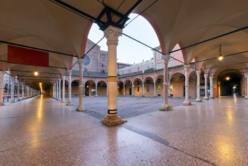 Selbstklebende Fototapeten Mediterranes Europa Bologna local landmark of Emilia Romagna region of Italy - Santa Maria dei Servi or Santa Lucia church and archway or Portico .  © xamnex