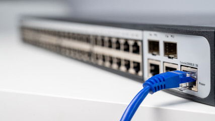  Connecting Ethernet Cable to Network Switch. 