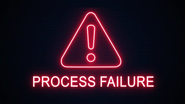 Process failure alert Icon with binary code background. Attention grabbing icon highlights the importance of digital safety in today's interconnected world.