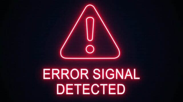 Error signal detected alert Icon with binary code background. Attention grabbing icon highlights the importance of digital safety in today's interconnected world.