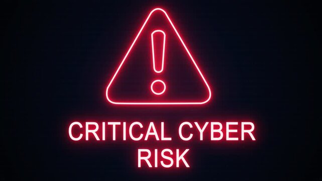 Critical cyber risk alert Icon with binary code background. Attention grabbing icon highlights the importance of digital safety in today's interconnected world.