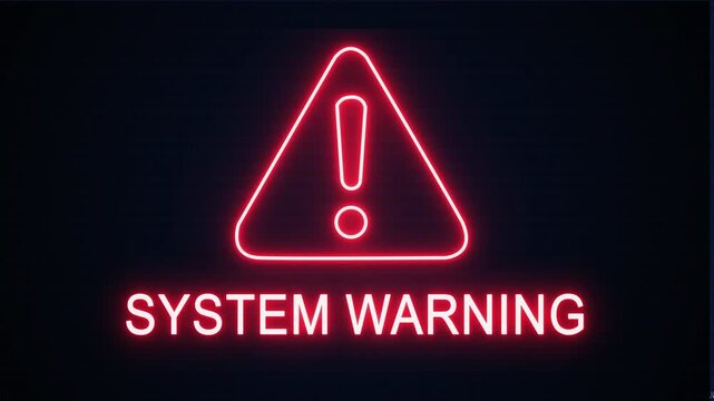 System warning alert Icon with binary code background. Attention grabbing icon highlights the importance of digital safety in today's interconnected world.