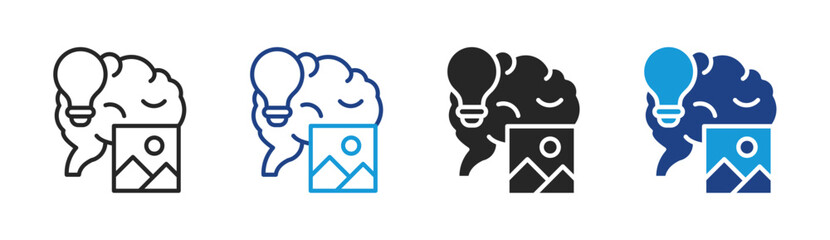 Creation icon set multiple style collection