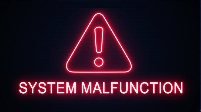 System malfunction alert Icon with binary code background. Attention grabbing icon highlights the importance of digital safety in today's interconnected world.