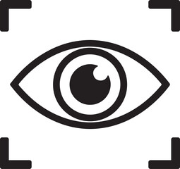 Fototapeta premium Modern eye scanning icon futuristic technology vision biometric identification security surveillance data recognition concept symbol
