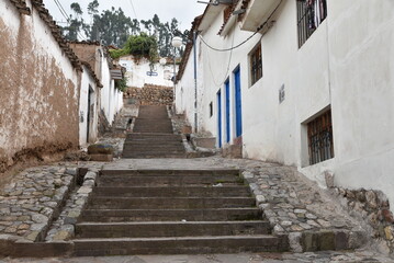 Fototapeta premium Ruelle&nbsp;pentue&nbsp;à Cusco. Pérou