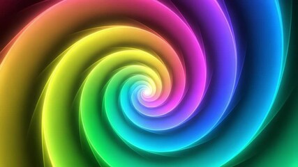 Vibrant neon rainbow color abstract rotating spiral tunnel background seamless looping motion graphic visual effect backdrop vertical orientation - Powered by Adobe