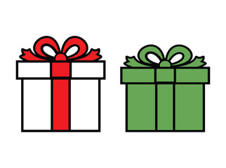 Illustration of two gift boxes for graphic design element and decoration