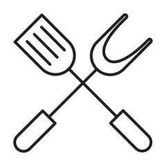 BBQ vector icon. picnic illustration sign. steak symbol or logo.