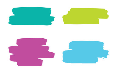 Colorful Brush Stroke Set Abstract Background for Creative Design Use