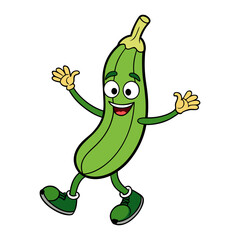 zucchini happily like a dancer