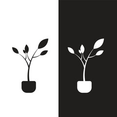 tree vector illustration in black and white