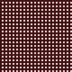 Abstract geometric pattern of white squares red and black stripes