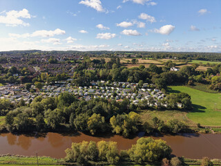 Obraz premium Aerial shot above beautiful Bewdley village, England, UK
