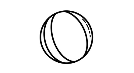 Bold outline illustration of a classic rugby ball, perfect for sports graphics and team branding