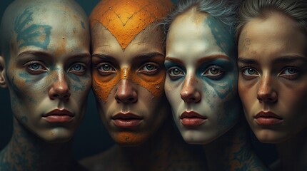 Obraz premium dark faces of the souls 