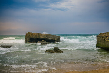 Les bunkers de la Plage Santocha à Capbreton en France