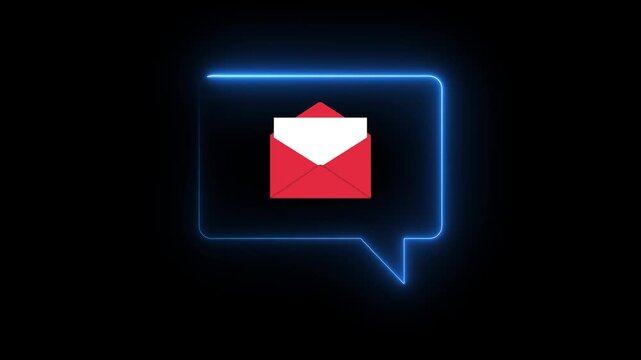 Realistic red blank open envelopes mockup. opening introduction traditional open effect green screen monitor animation alpha filter layer transition