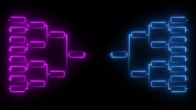 Team Tournament bracket. sports Tournament Bracket Concept. Tournament bracket icon with neon glow effect.