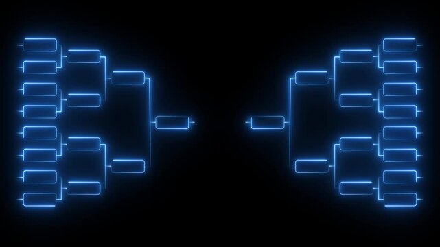 Team Tournament bracket. sports Tournament Bracket Concept. Tournament bracket icon with neon glow effect.