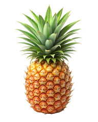 Fototapeta premium pineapples isolated on transparent white background full depth of field clipping path