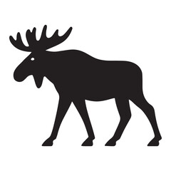 Obraz premium Majestic moose illustration in natural forest setting
