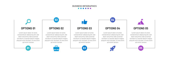 Obraz premium Progress bar featuring 5 arrow-shaped elements, symbolizing the five stages of business strategy and progression. Clean timeline infographic design template. Vector for mobile presentation.