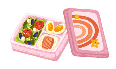 Lunch box for school with breakfast for kids