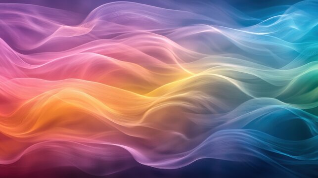 Diffraction wave patterns laser interference colorful flowing abstract waves optical phenomena vibrant spectrum gradual transitions smooth digital