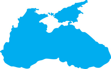 Vector Map of Black Sea Map Shape Silhouette