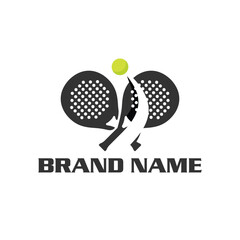 Tennis Logo Design. Minimalist and Modern. Black and Green Color Scheme. Vector illustration