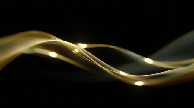 Golden light trails swirling enigmatically in cosmic dance, evoking Diwali reflections and metaphysical energy of Samhain night - Powered by Adobe