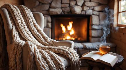 sofa layout with fireplace