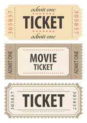 a set of vintage tickets