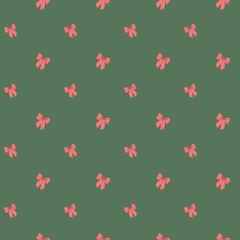 Seamless pattern with red bows