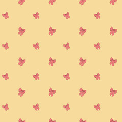 Seamless pattern with red bows