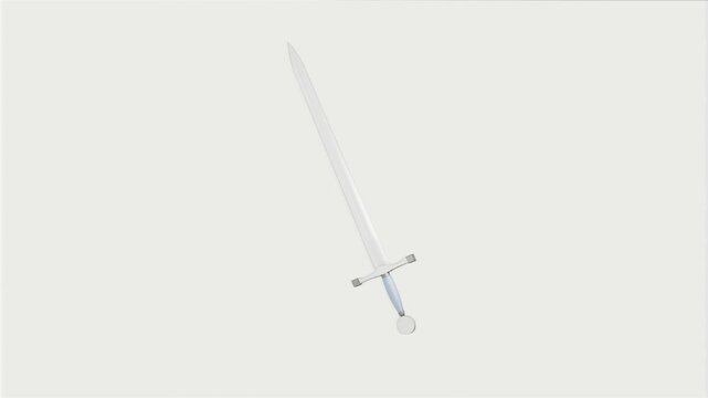 chrome sword replica 360 animation