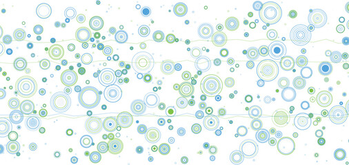 Blue and green abstract circles background, soft round pattern, modern digital minimal design, creative geometric dots composition, peaceful pastel decorative wallpaper