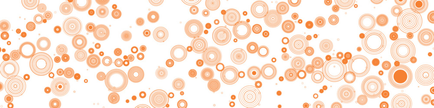Orange circle bubble pattern background, abstract round shapes with modern playful design, soft floating bubble texture for banner, poster, or decorative graphic design use