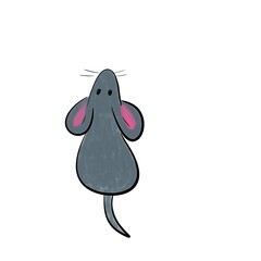 The mouse is drawn on a transparent background