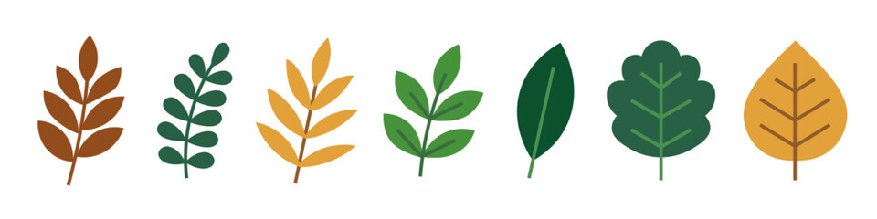 Leaves icon. Leaf icon set