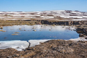 Lake on Putorana Plateau, Krasnoyarsk region. Russia