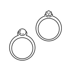 指輪、リング、アクセサリー、洋服、ファッション、コーディネート、おしゃれ関連のイラスト