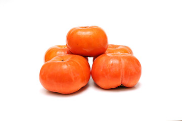 白背景の柿