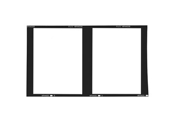 Vintage Film Frame Isolated on White Background